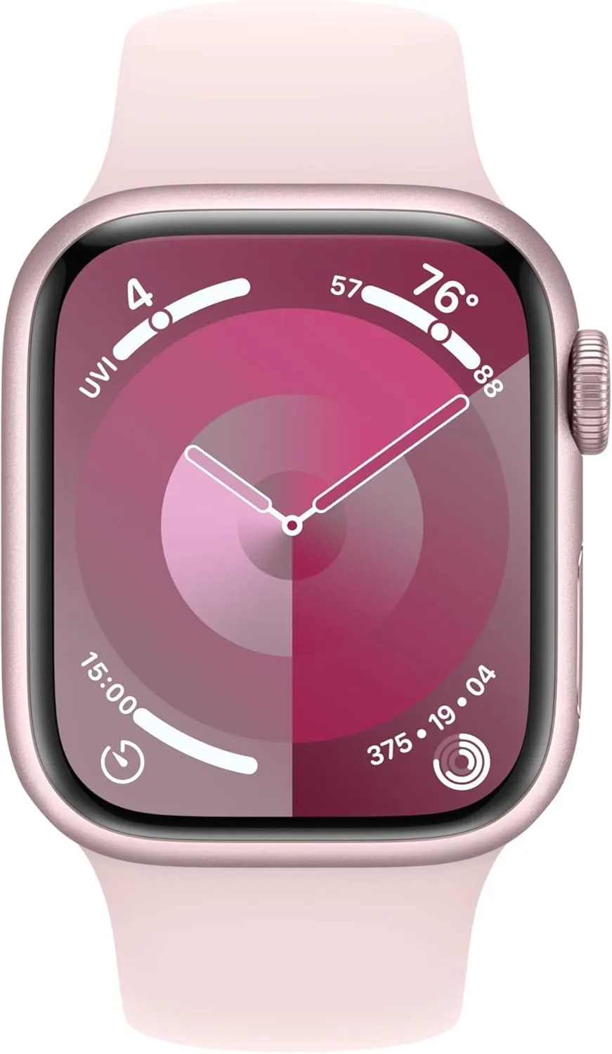 Apple Watch Series 9 [GPS   Cellular 41mm] Pink Aluminum Case with Pink Sport Band S/M (Renewed)