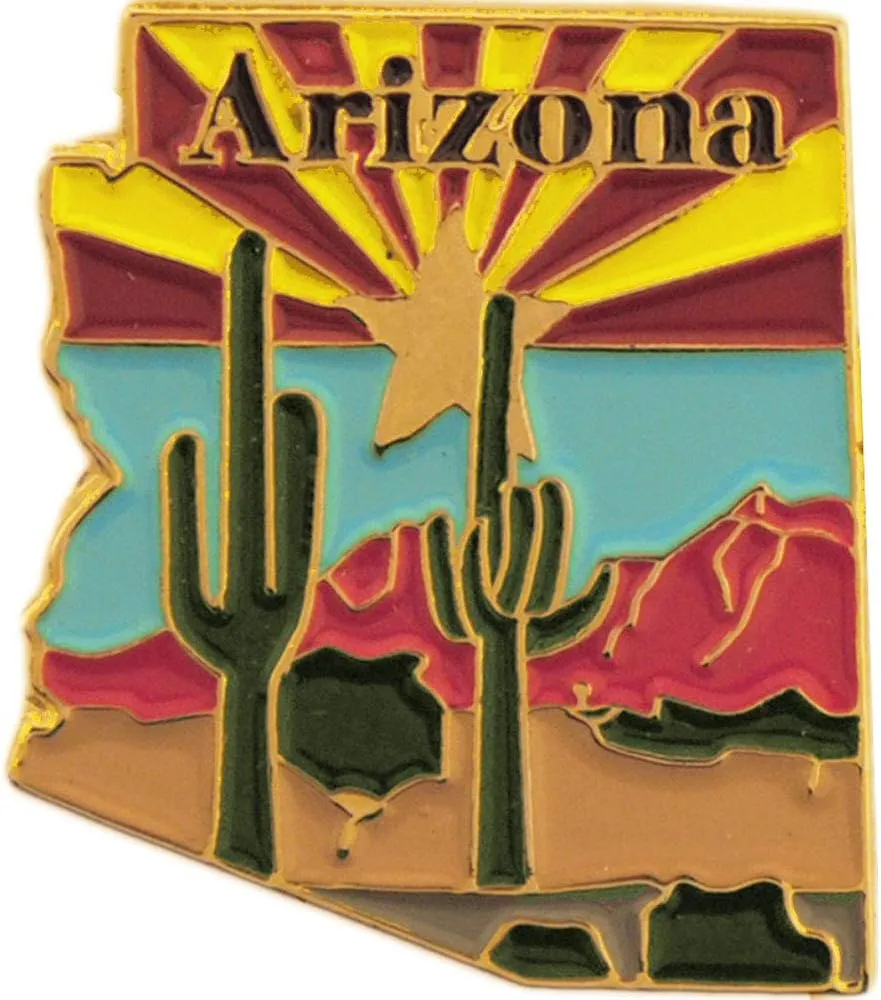Arizona State Shaped Map Lapel Metal Pin