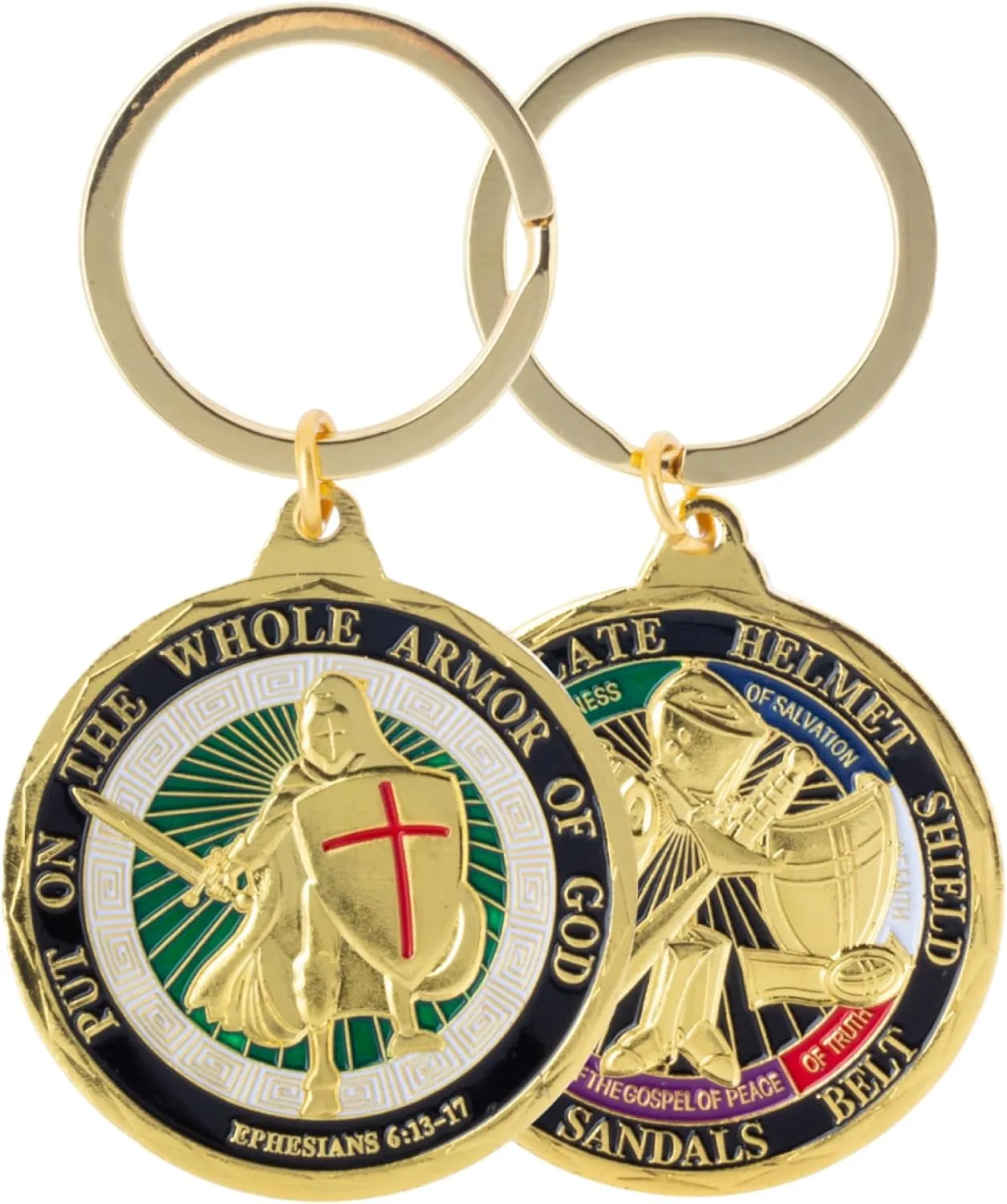 Artisan Owl Armor of God Challenge Coin Keychain Commemorative Coins
