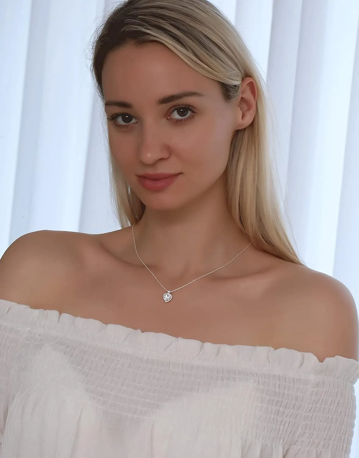 Ascona Silver/14K Gold/Rose Gold Plated Cubic Zirconia Necklace,Dainty Infinity Simulated Diamond Pendant Necklace for Women Jewelry Gift Bridesmaid Necklace