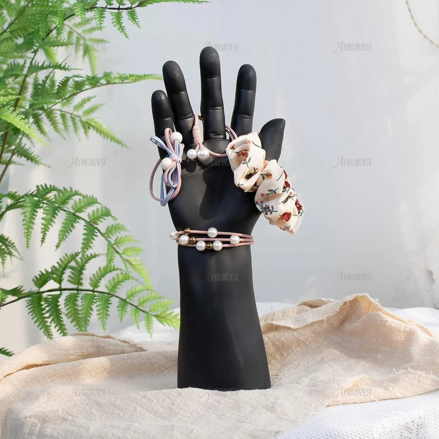 AUEAR, Male Mannequin Hand Display Ring Holder Organizer Stand for Jewelry Bracelet Black