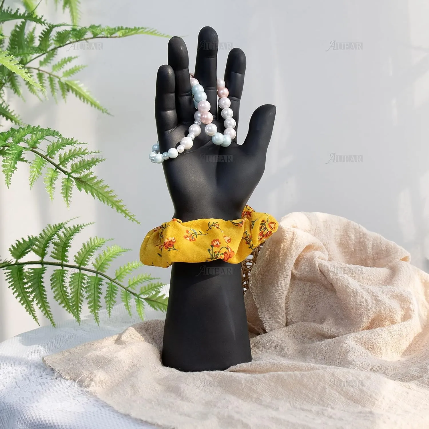AUEAR, Male Mannequin Hand Display Ring Holder Organizer Stand for Jewelry Bracelet Black