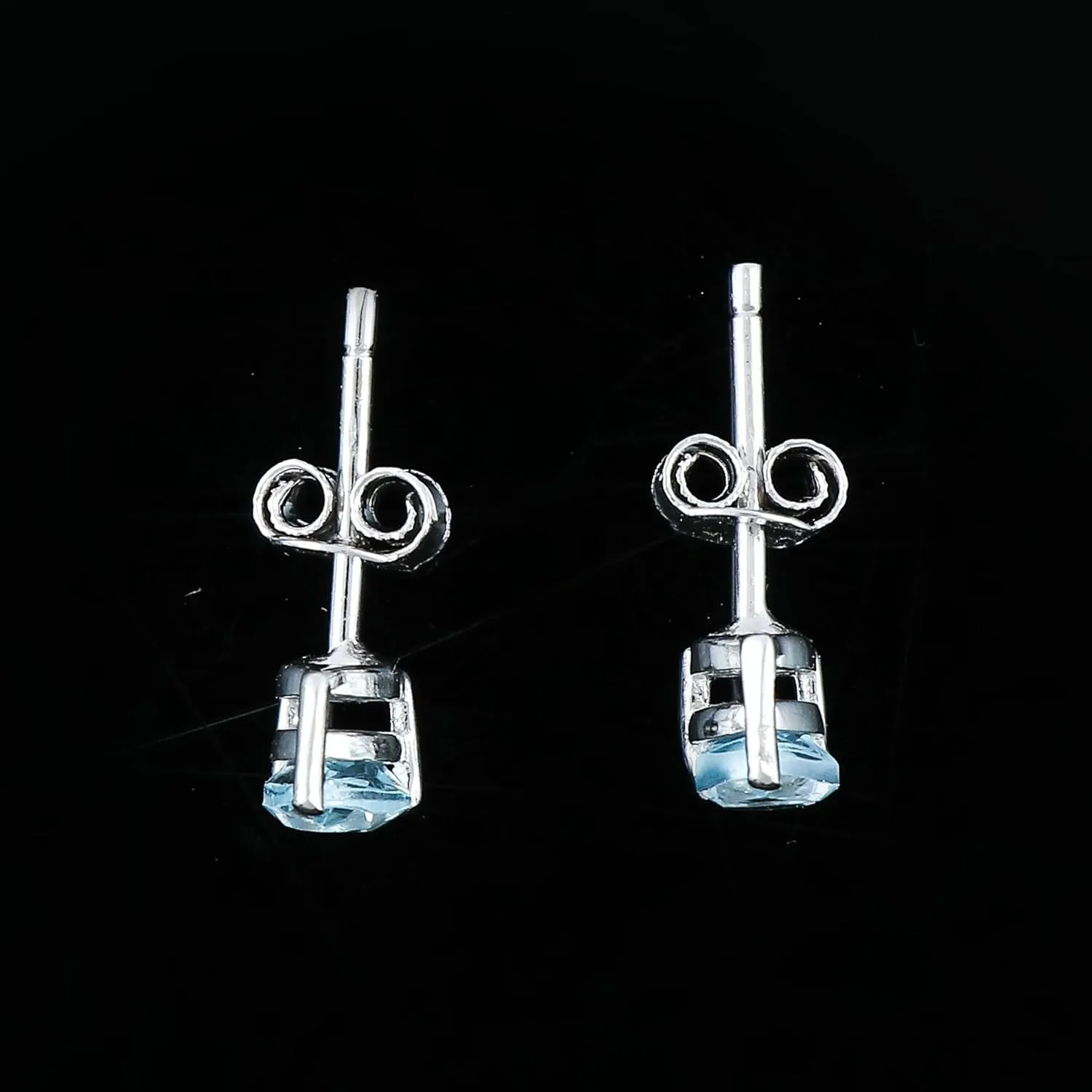 AURA GEMS Natural Sky Blue Topaz Crystals Pear Shape Stud Earring For Women, Chakra Energy Healing Gemstone, Fine Crystal, Birthstone, Beautiful Women Simple Christmas Gift Jewelry