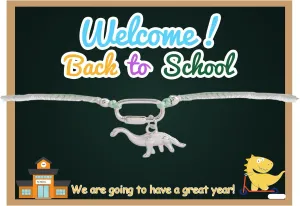 Back to School Gifts, First Day of School Dinosaur Bracelets, Gifts for Daughter Son from Mother Dad, Friendship Gift,