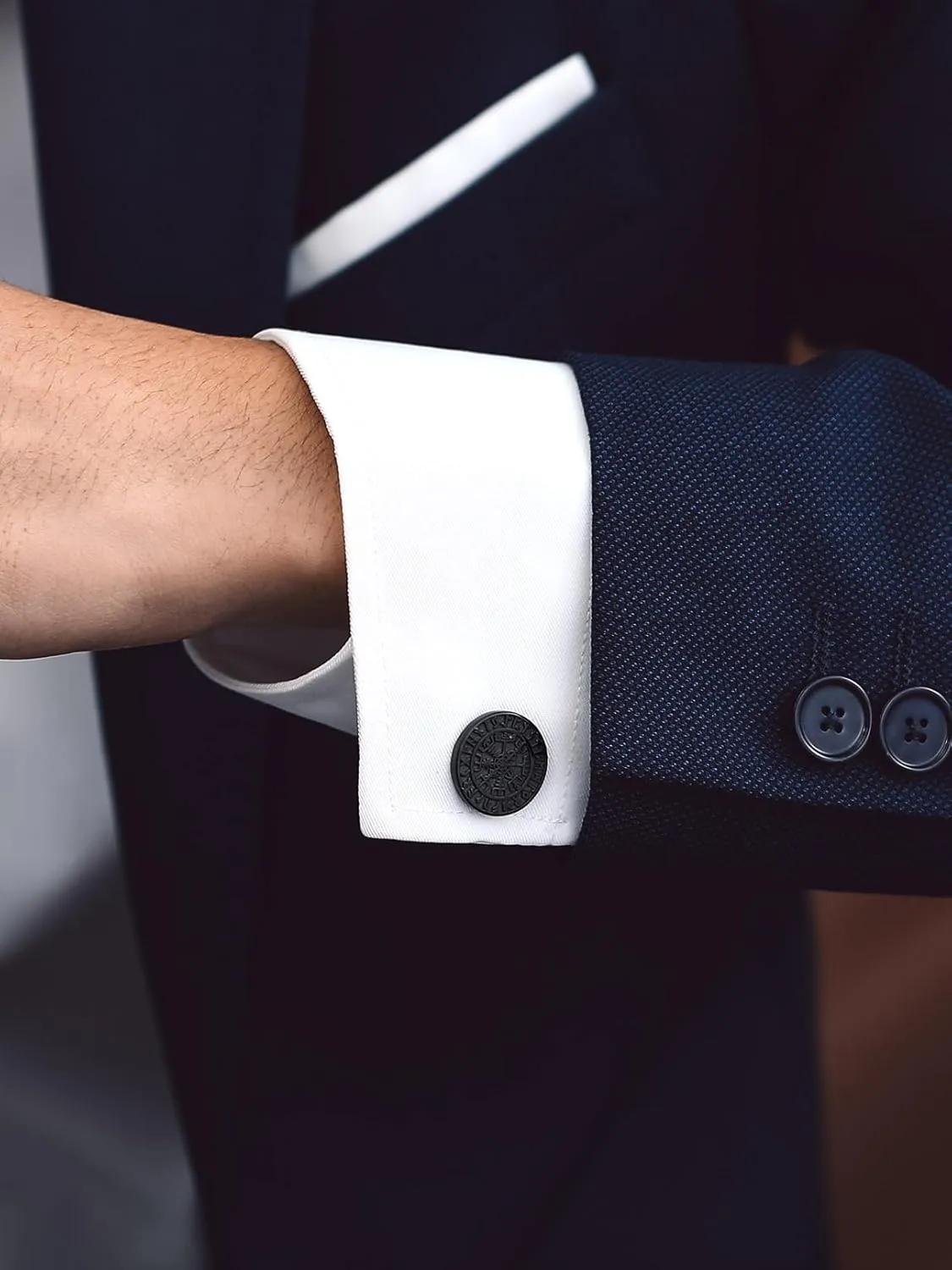 Bandmax Mens Cufflinks Stainless Steel Viking/Skull/Masonic Cuff Links for Men Best Gift for Father Husband Son