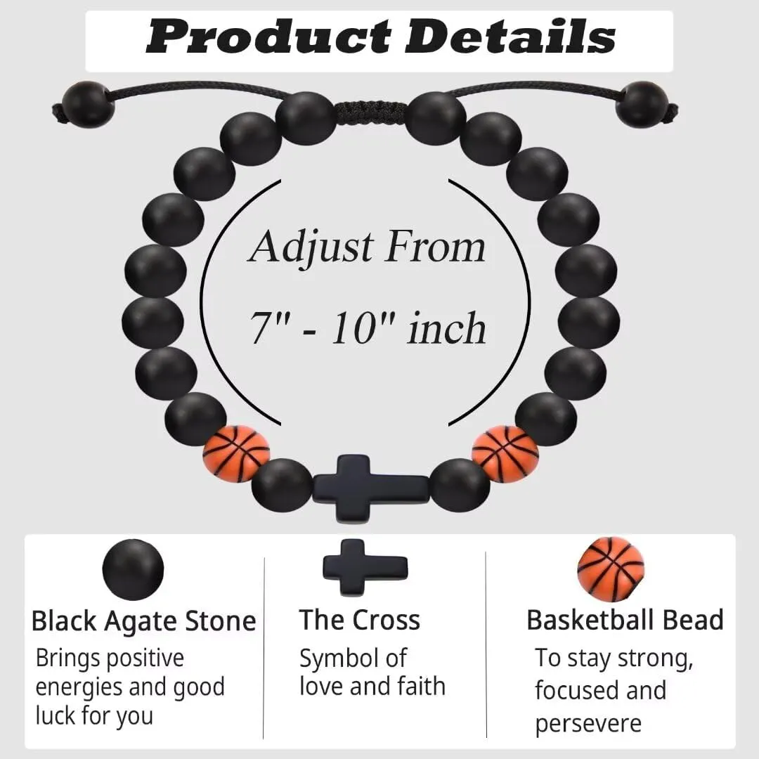 Basketball Soccer Baseball Football Gifts for Teen Boys, Bracelets for Boys Gifts Ideas for Birthday/Valentine/Christmas