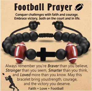 Basketball Soccer Baseball Football Gifts for Teen Boys, Bracelets for Boys Gifts Ideas for Birthday/Valentine/Christmas
