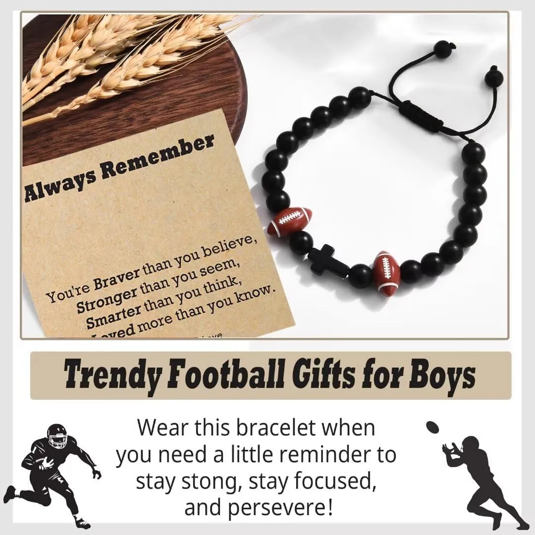 Basketball Soccer Baseball Football Gifts for Teen Boys, Bracelets for Boys Gifts Ideas for Birthday/Valentine/Christmas