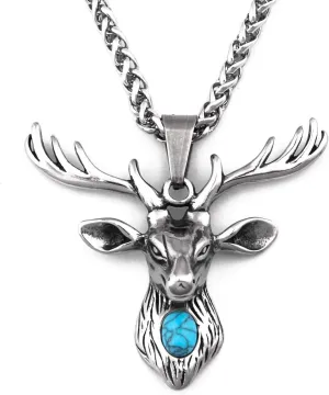 BaviPower Viking Wolf Deer Bear Boar Totem Tiger Lion Pendant Stainless Steel Necklace Spirit Animal Powerful Protection For Men Women