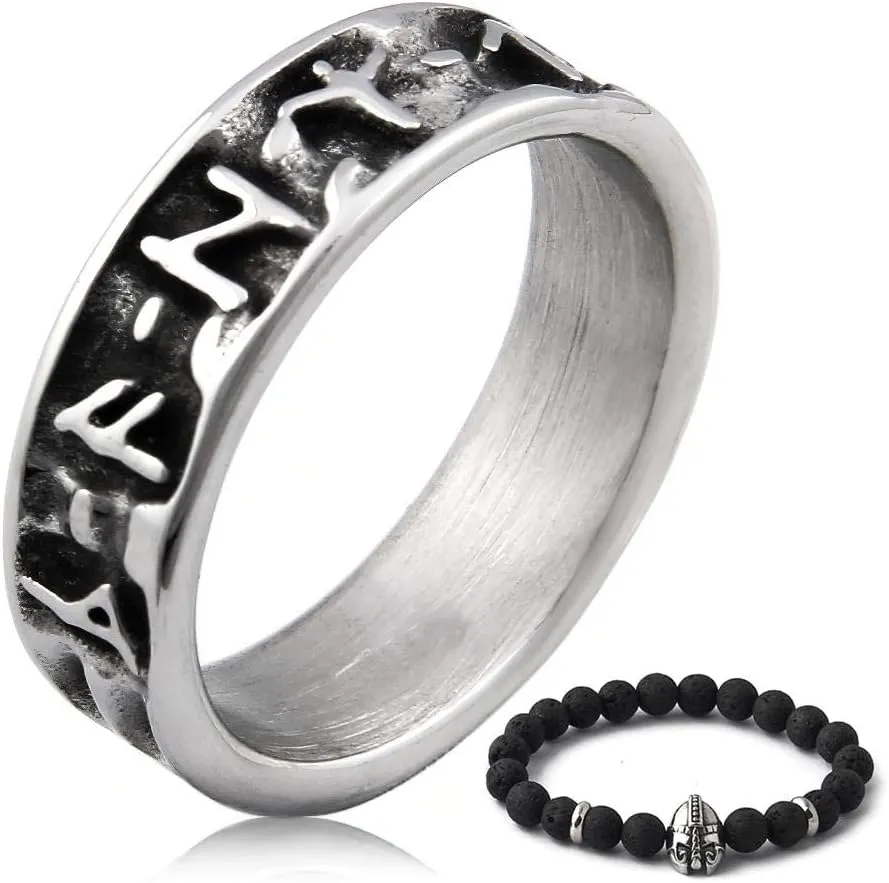 BAVIPOWER Viking Wolf Fenrir Head Pendant Stainless Steel Keel Chain Nordic Necklace Powerful Pagan Jewelry for Men Women Nordic Talisman Amulet Protection