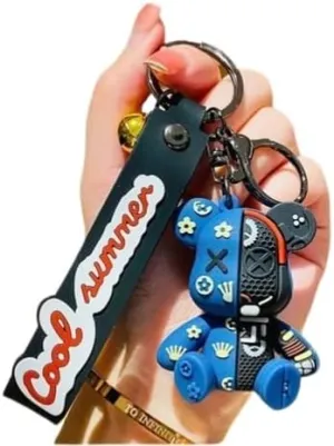 Bear Resin Keychain Bear Key Ring Bag Charm for Car Keys, Backpack Accessories,Decoration Gift for Women Girls