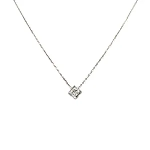 Beeghly & Co. White Gold Solitaire Diamond Pendants BCP-AS-PR4.5W