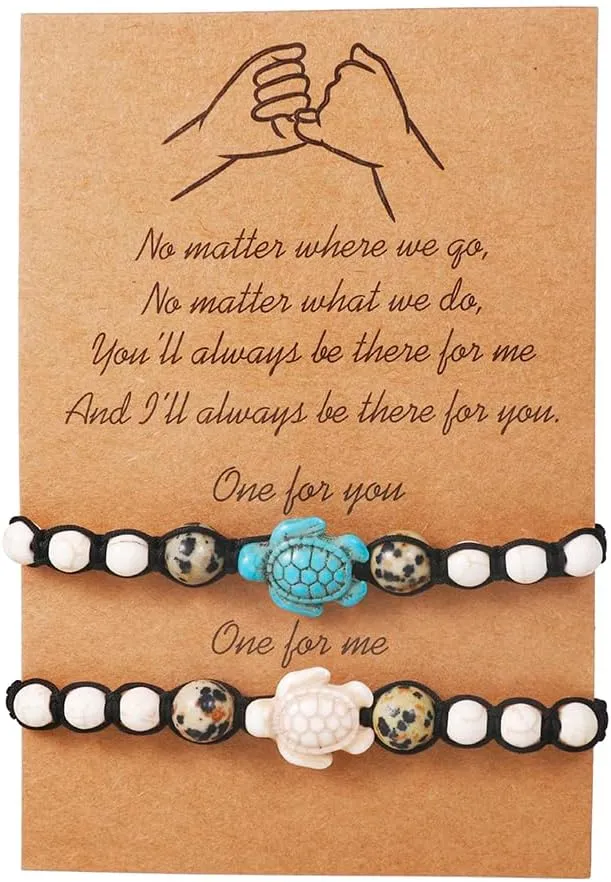 Best Friendship Bracelets for 2 3 4 5 Pinky Promise BFF Bracelet Sun/Moon/Sunflower/Cross/Heart/Compass Best Friends Matching Bracelet for Women Men.