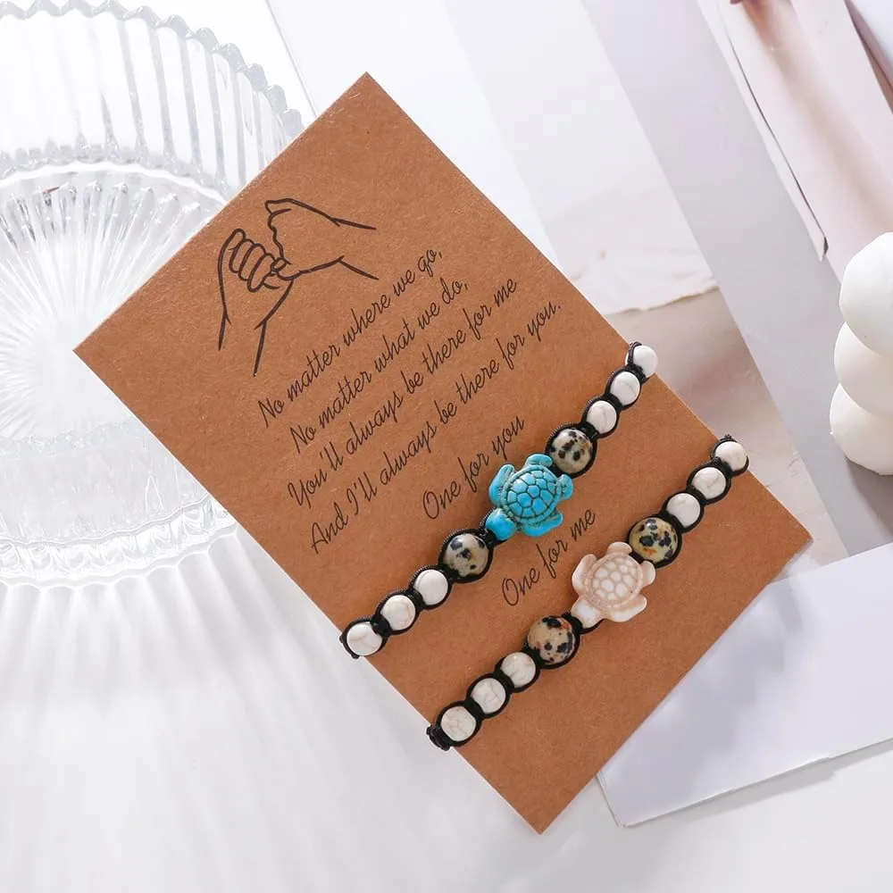 Best Friendship Bracelets for 2 3 4 5 Pinky Promise BFF Bracelet Sun/Moon/Sunflower/Cross/Heart/Compass Best Friends Matching Bracelet for Women Men.