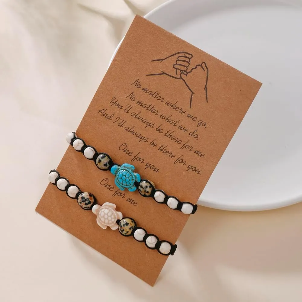 Best Friendship Bracelets for 2 3 4 5 Pinky Promise BFF Bracelet Sun/Moon/Sunflower/Cross/Heart/Compass Best Friends Matching Bracelet for Women Men.