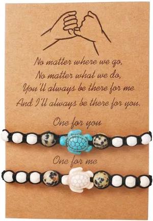 Best Friendship Bracelets for 2 3 4 5 Pinky Promise BFF Bracelet Sun/Moon/Sunflower/Cross/Heart/Compass Best Friends Matching Bracelet for Women Men.