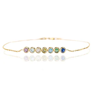 Birthstone Bracelet for Mom, Personalized Birthstone Bracelet for Grandma, Dainty Bracelet for Her, Gold/Rose/Silver Bracelet, Birthstone Gifts, Birthstone Jewelry, Mothers Day Gift, Gift for Mom