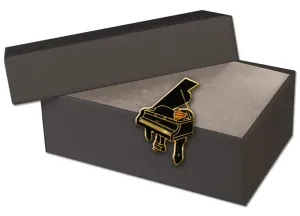 Black Grand Piano Tie Tack