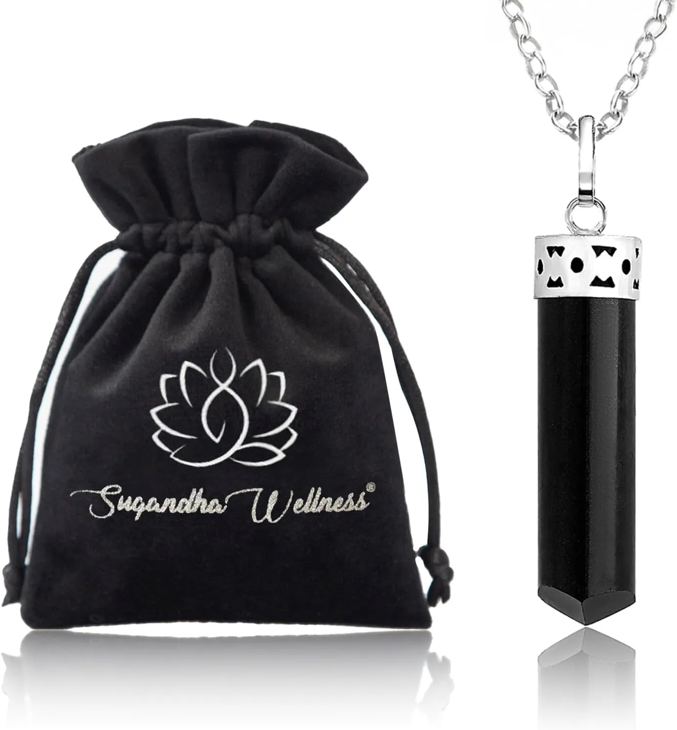 Black Tourmaline Healing Crystal Necklace - Powerful Protection Pendant for Balance & Positivity. Jewelry Gift for Yoga, Meditation & Reiki