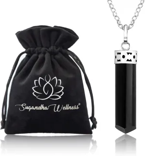 Black Tourmaline Healing Crystal Necklace - Powerful Protection Pendant for Balance & Positivity. Jewelry Gift for Yoga, Meditation & Reiki