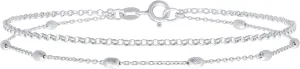 Bling Jewelry Delicate Sturdy Simple 1.5-3MM Oval & Round Multi Stand Station Bead Ball Chain Anklet Ankle Bracelet For Women Teens .925 Sterling Silver 9-10 Inch Adjustable