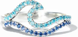 Blue Wave Ring A Self-Reminder - Youve Survived Too Many Storms Minimalist - High And Low Ring - Self Love Ring - Birthday Gift For Women
