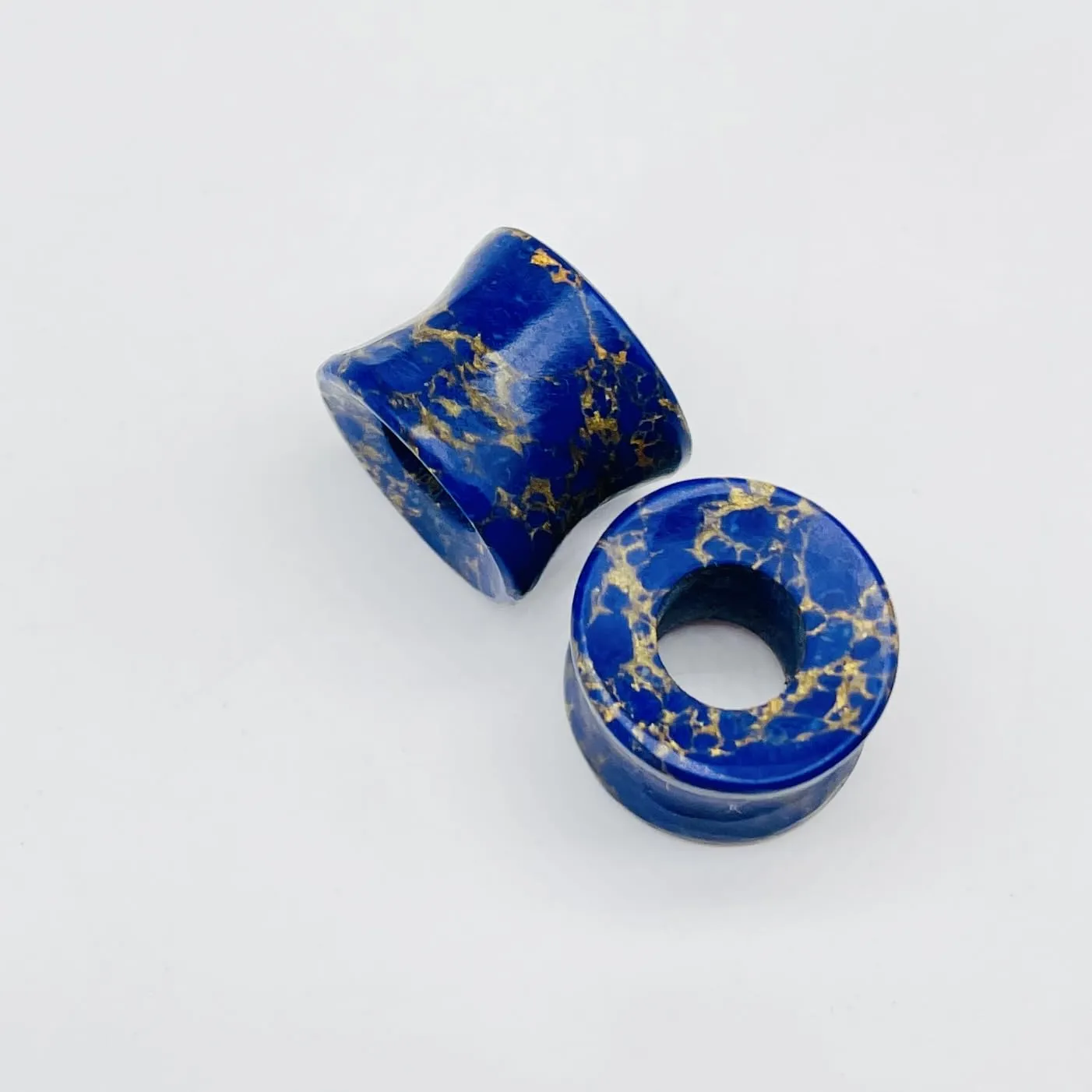 Body Jewellery Naga Piercing Ear Gauges Tunnel Plug (4mm to 40mm) - 2Pcs/Pack (Blue) (4g (5mm))