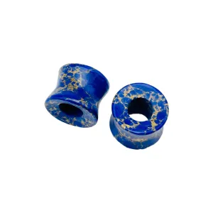 Body Jewellery Naga Piercing Ear Gauges Tunnel Plug (4mm to 40mm) - 2Pcs/Pack (Blue) (4g (5mm))