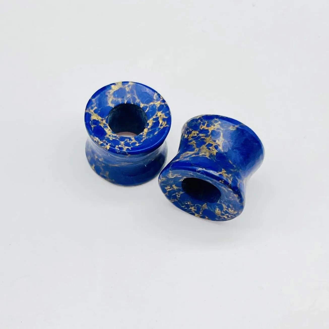 Body Jewellery Naga Piercing Ear Gauges Tunnel Plug (4mm to 40mm) - 2Pcs/Pack (Blue) (4g (5mm))
