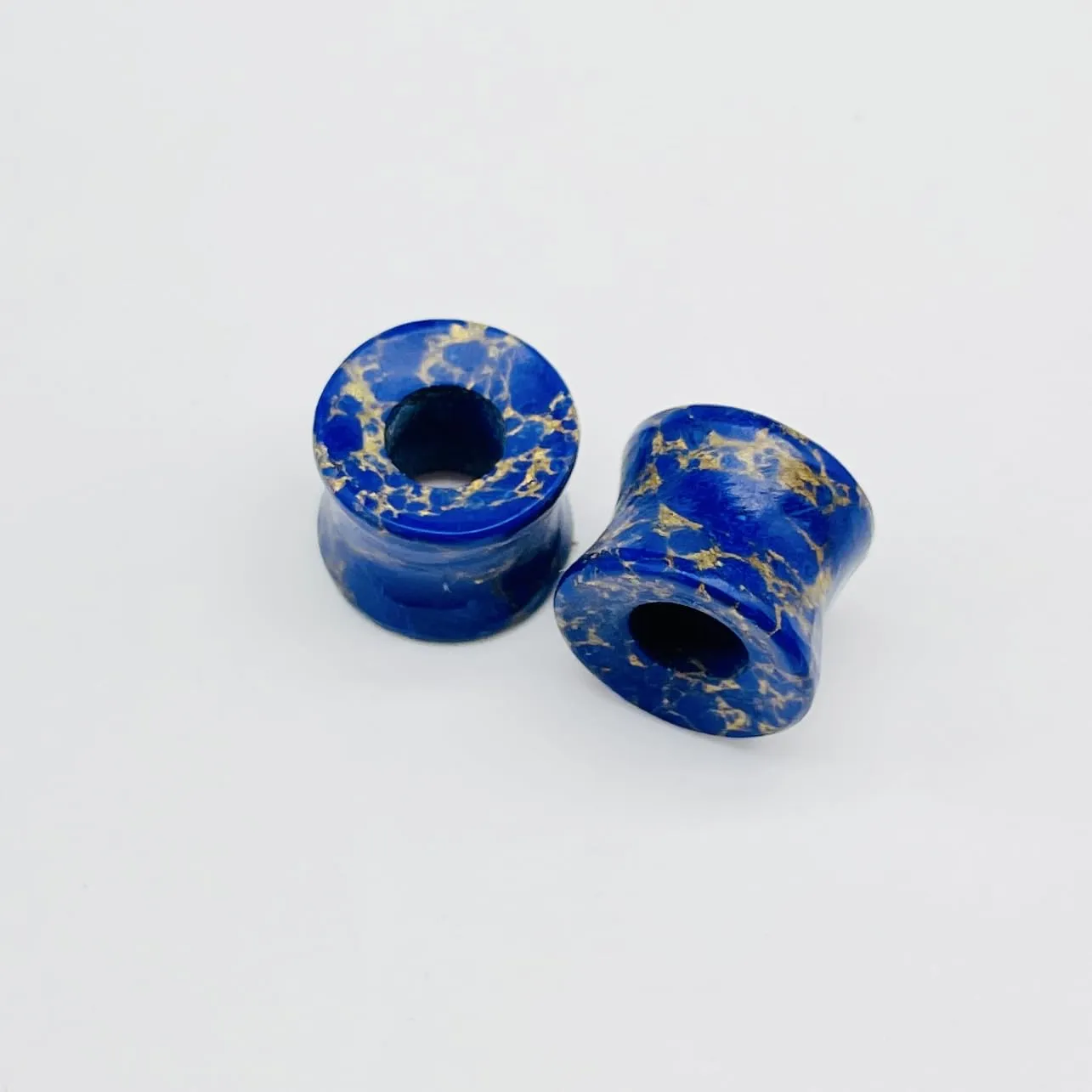 Body Jewellery Naga Piercing Ear Gauges Tunnel Plug (4mm to 40mm) - 2Pcs/Pack (Blue) (4g (5mm))