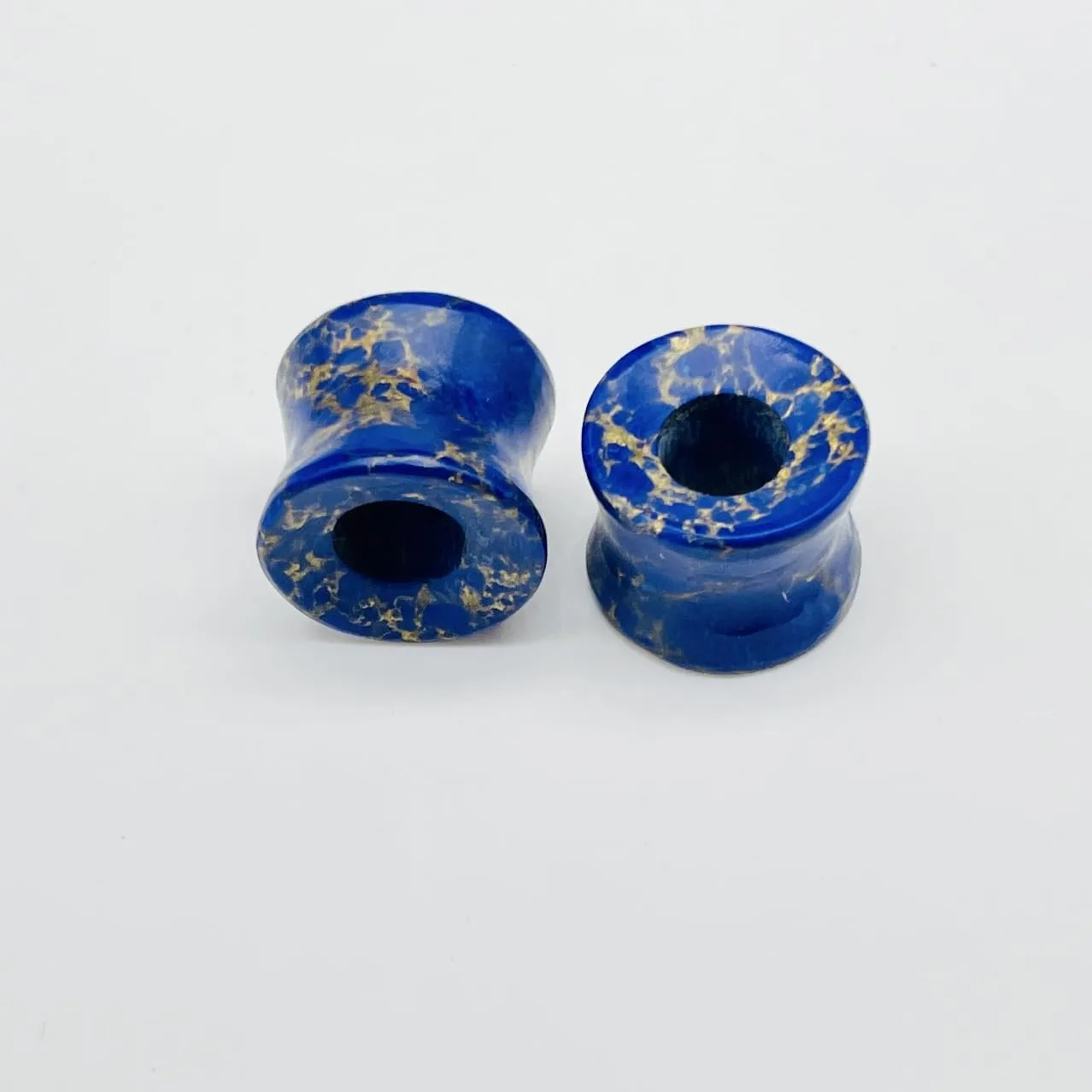 Body Jewellery Naga Piercing Ear Gauges Tunnel Plug (4mm to 40mm) - 2Pcs/Pack (Blue) (4g (5mm))