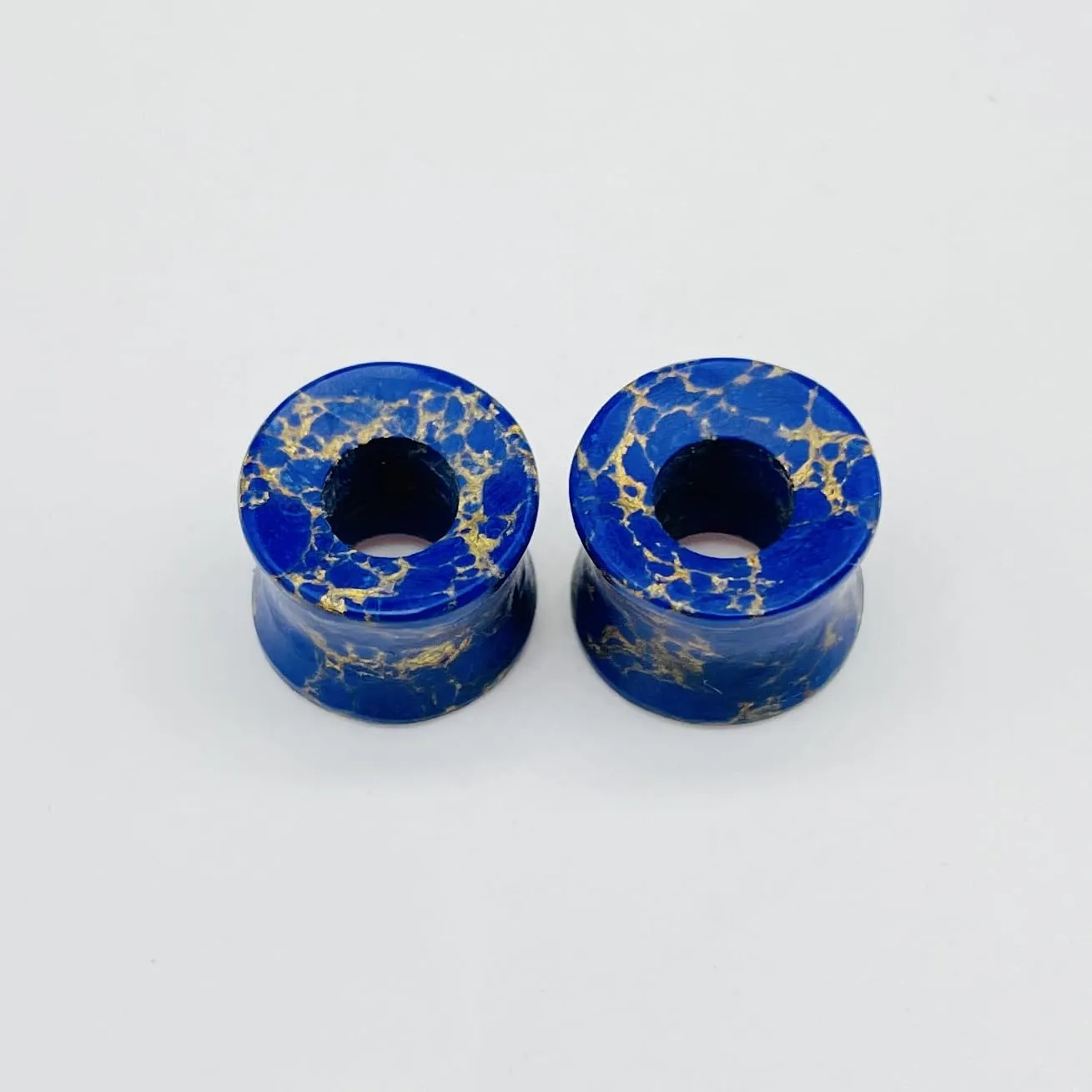 Body Jewellery Naga Piercing Ear Gauges Tunnel Plug (4mm to 40mm) - 2Pcs/Pack (Blue) (4g (5mm))