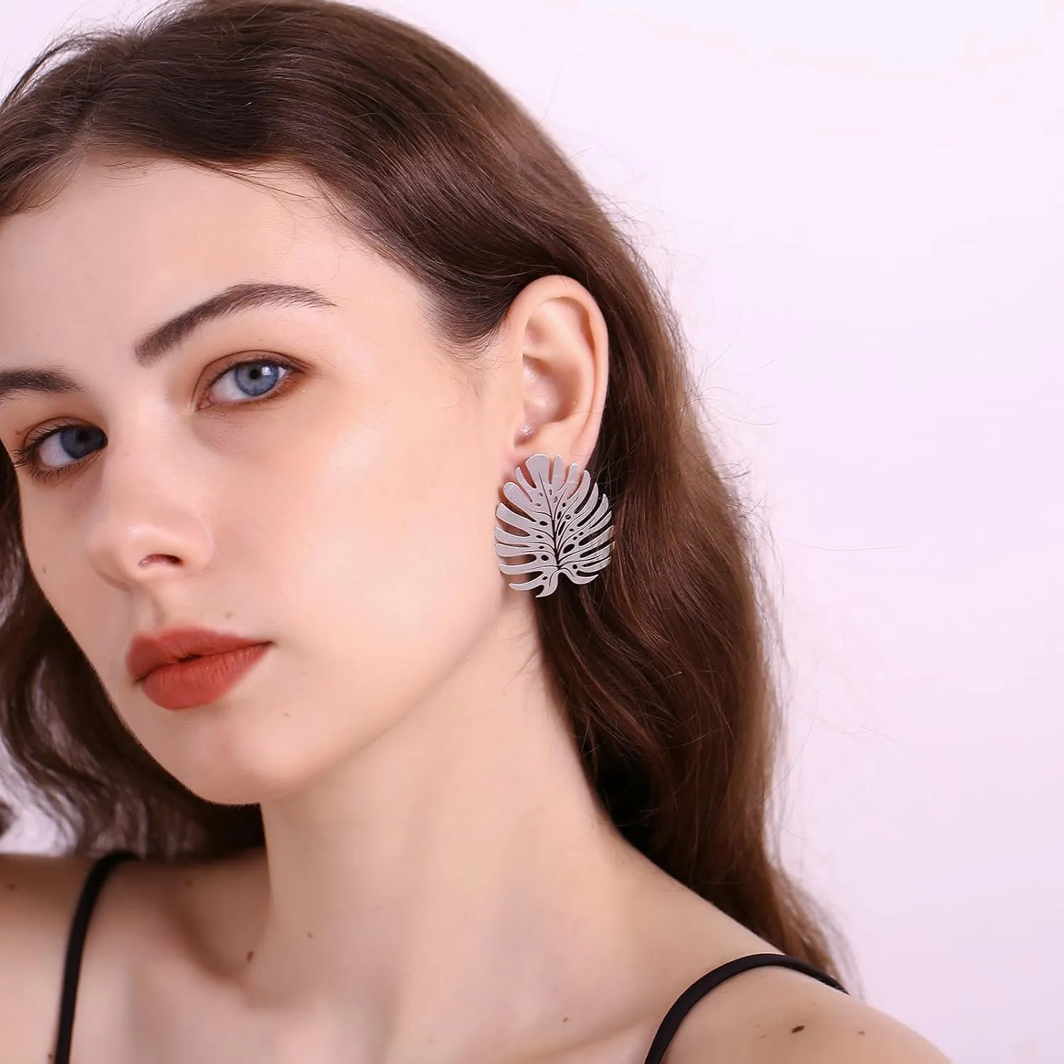 Boho Leaf Earrings, Palm Leaf Earrings for Summer Jewelry