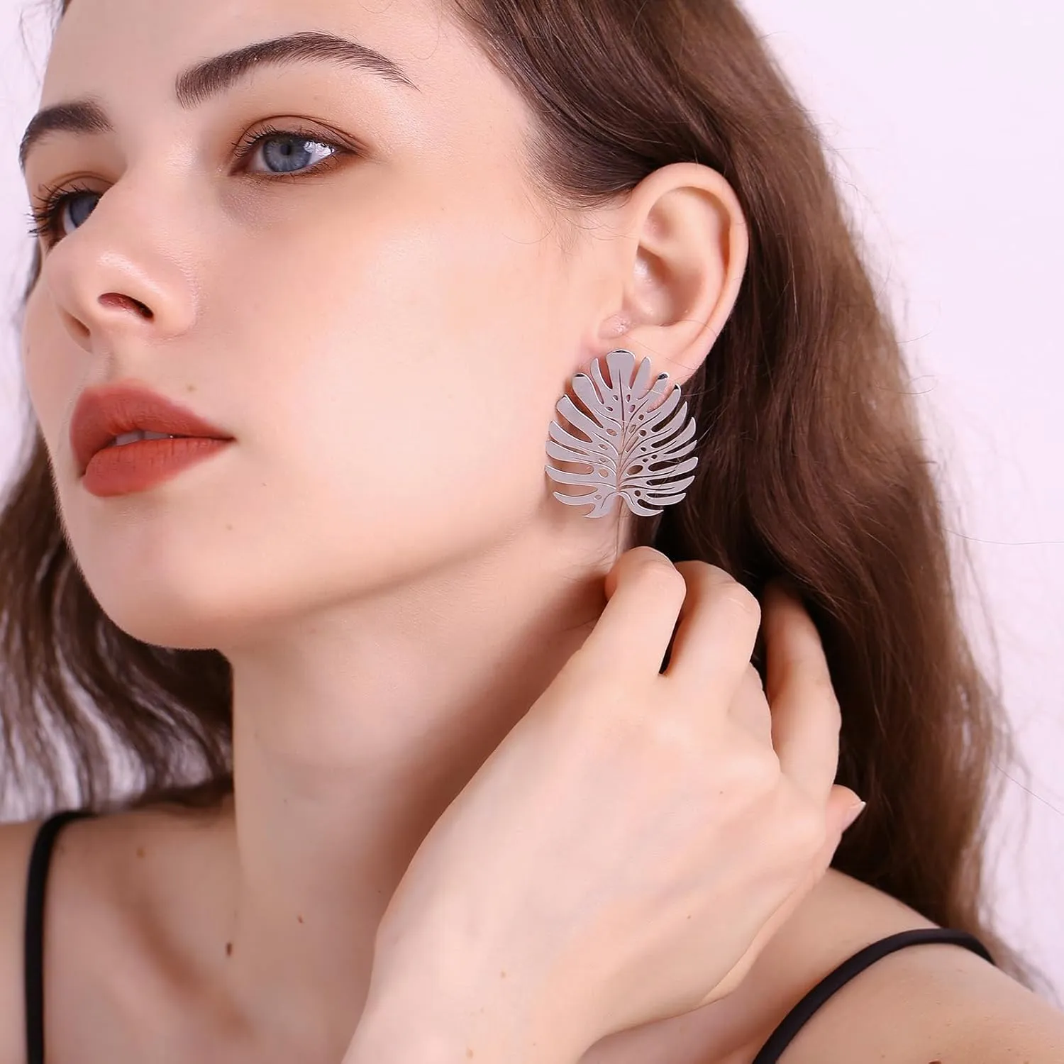 Boho Leaf Earrings, Palm Leaf Earrings for Summer Jewelry