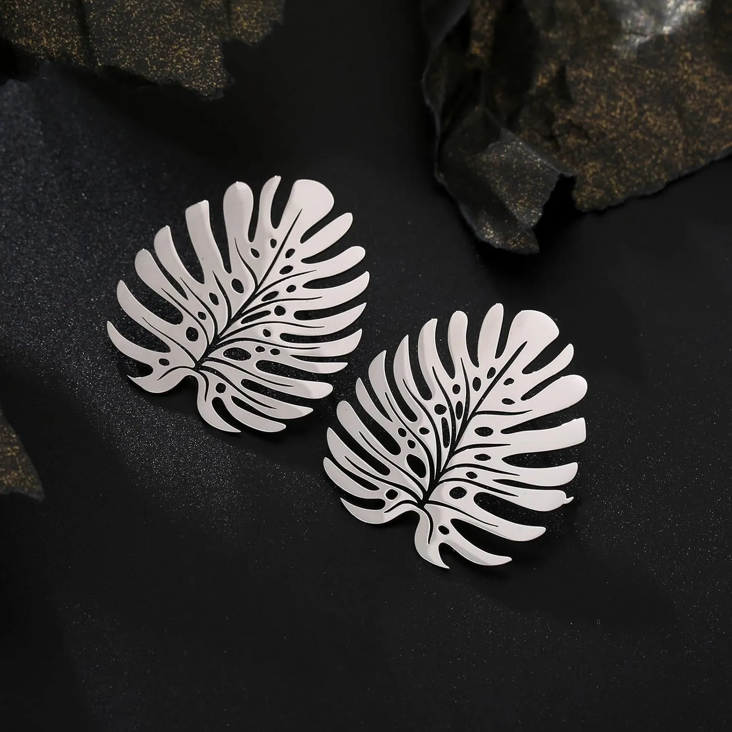 Boho Leaf Earrings, Palm Leaf Earrings for Summer Jewelry