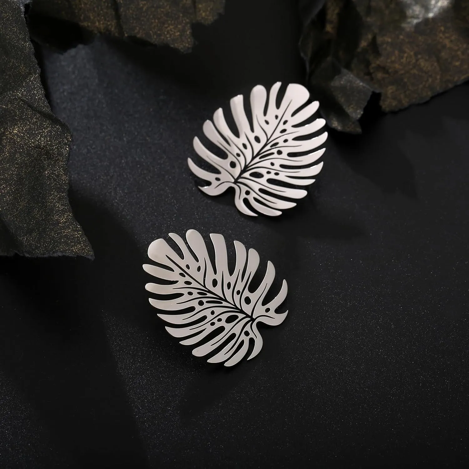 Boho Leaf Earrings, Palm Leaf Earrings for Summer Jewelry