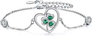 Bracelets for Women 925 Sterling Silver Mustard Seed/Clover/Sunflower/Rose Flower/Evil Eye/Star/Infinity/Turtle/Witches Knot/Celtic/Cross Bracelet Jewelry Gift for Women Mother Wife Sisters