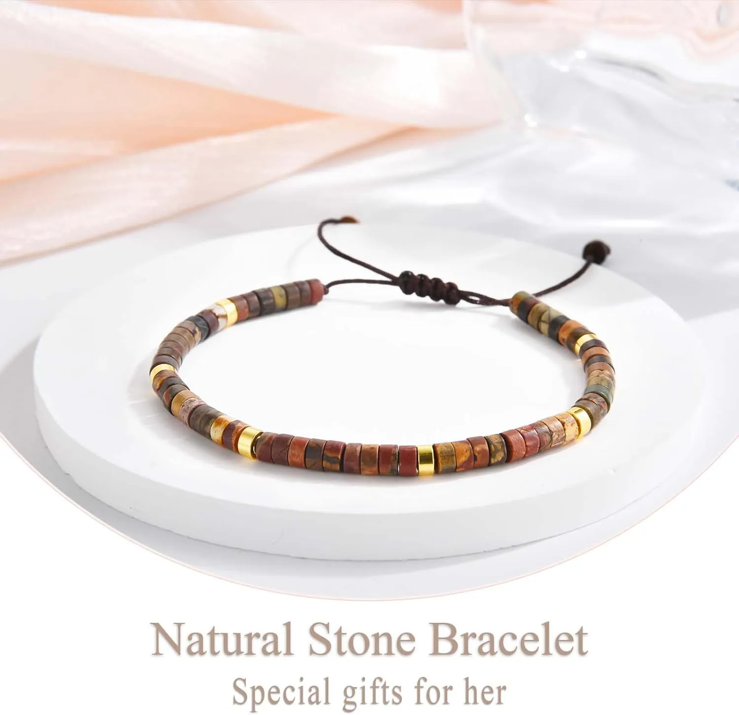 Bracelets Gifts for Women Girls, Natural Stone Christmas Birthday Valentines Day Mothers Day Stocking Stuffers Gifts for Mom Wife Grandma Sister Aunt Best Friends Bestie