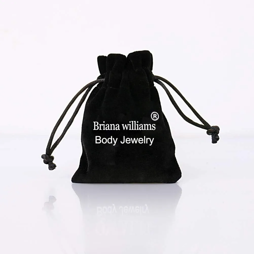 Briana Williams 20G Nose Screw Studs - Surgical Steel Nose Rings, 1.5mm, 2mm, 2.5mm CZ Inlaid Opal Nostril Piercing Jewelry