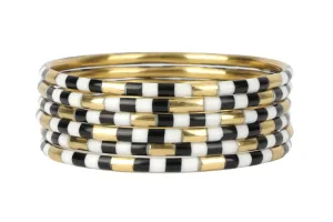 BuDhaGirl Black Veda Bangles (Set of 6)