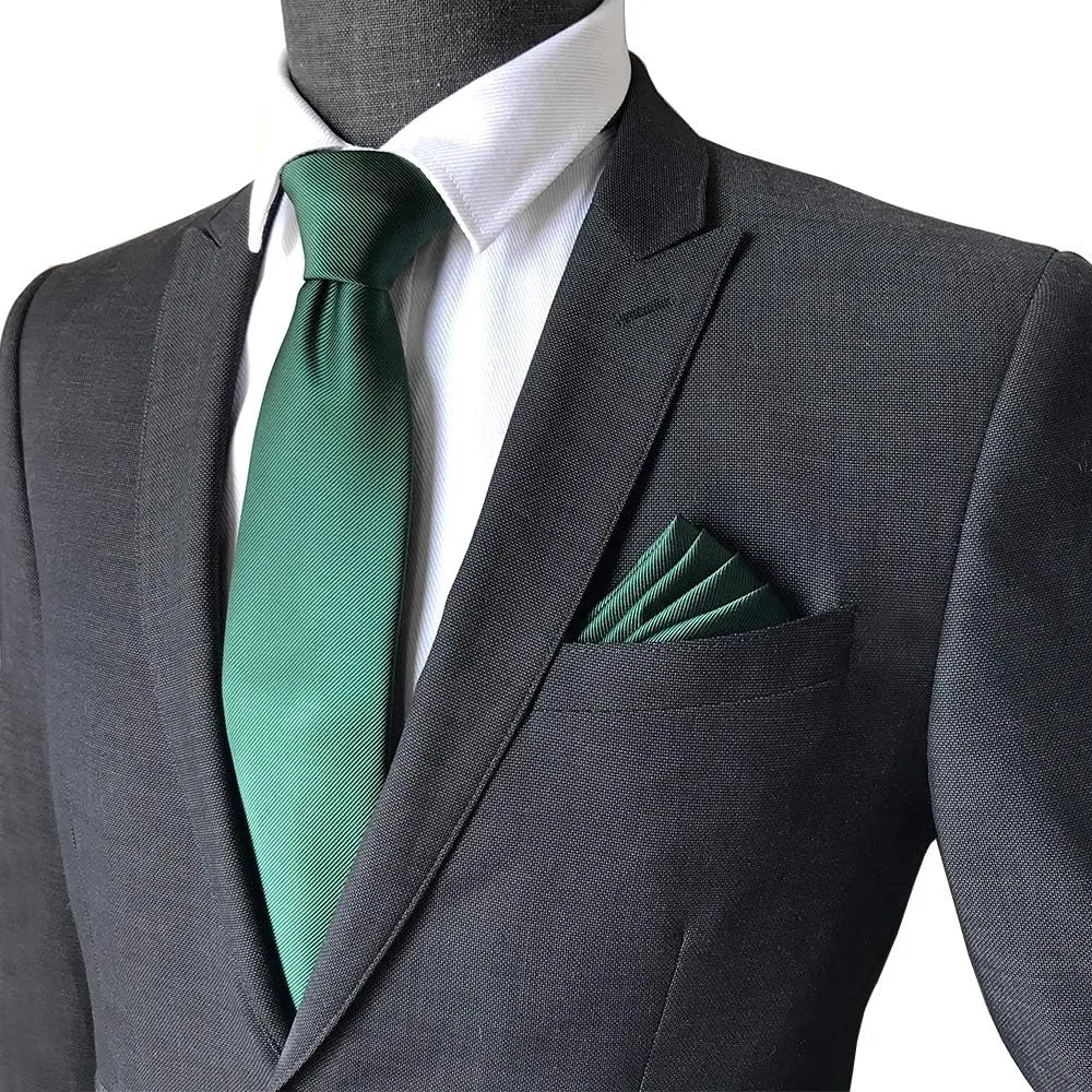CANGRON Men Long Tie Set 63" XL Necktie with Pocket Square Cufflinks Giftbox