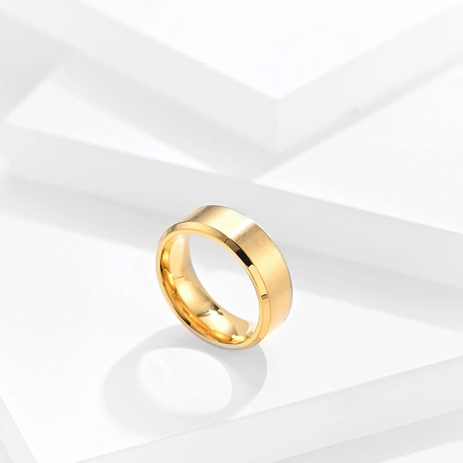 CEJUG 18k Yellow Gold Wedding Ring Sets for Him and Her Women Men Titanium Stainless Steel Bands 2Ct Cz Couple Rings