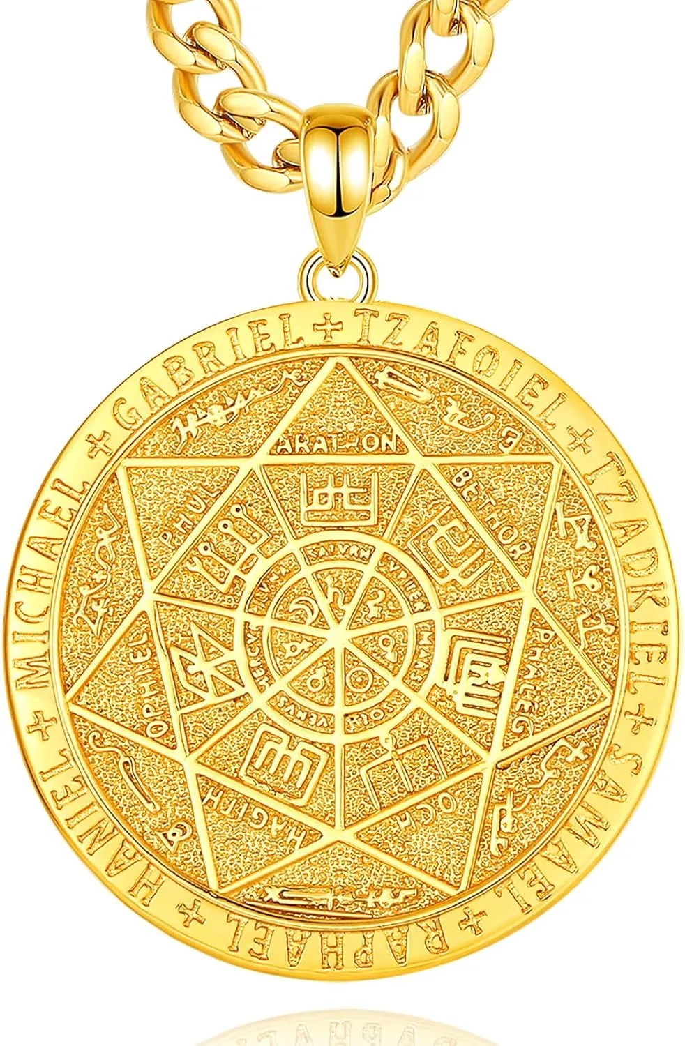 CELESTIA 925 Sterling Silver St. Michael/St. Christopher/St. Benedict/St. Gabriel/Virgin Mary/Jesus/Caravaca/Metatron/Seal of Seven Archangel Medals for Men Women Religious Gifts