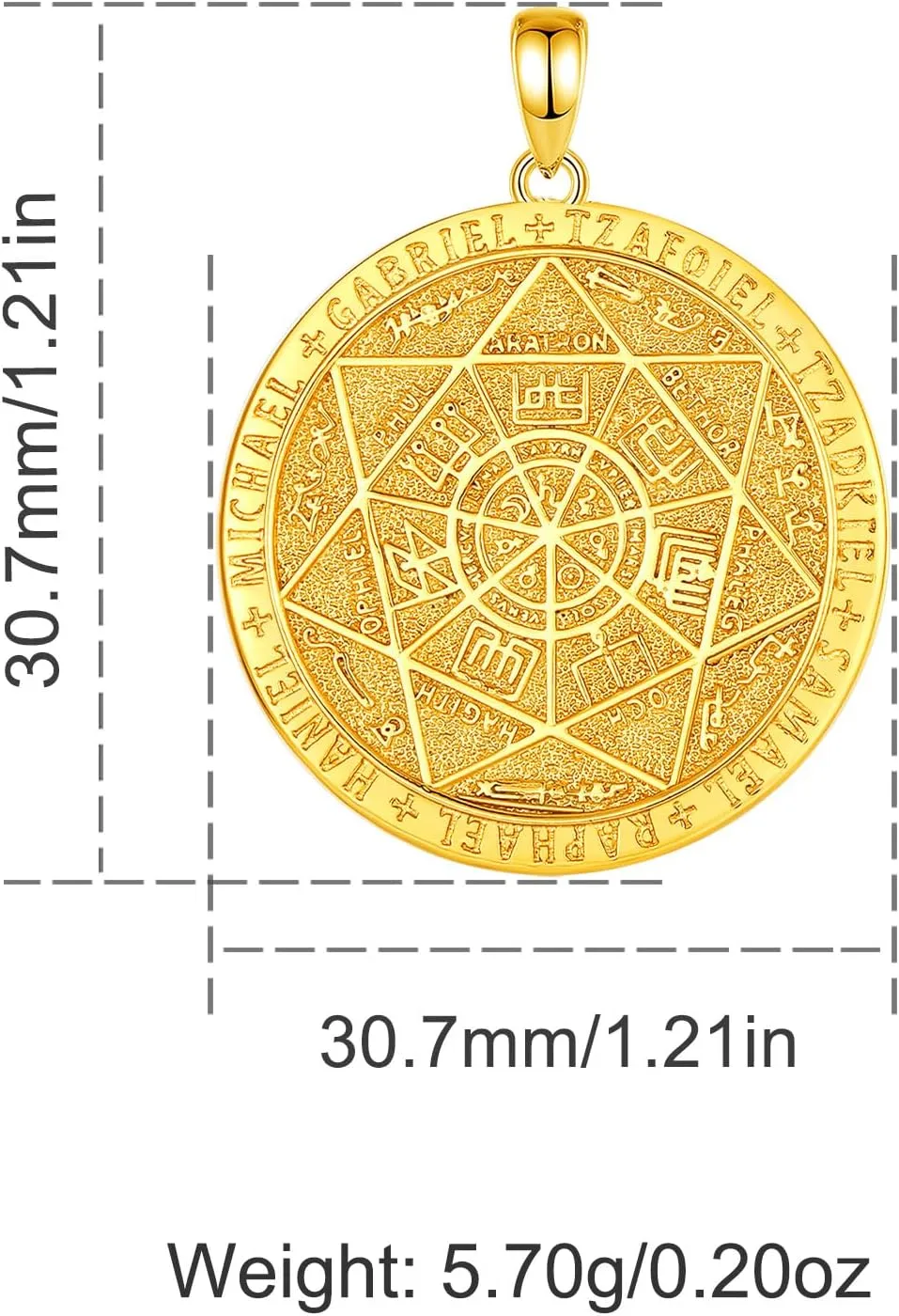 CELESTIA 925 Sterling Silver St. Michael/St. Christopher/St. Benedict/St. Gabriel/Virgin Mary/Jesus/Caravaca/Metatron/Seal of Seven Archangel Medals for Men Women Religious Gifts