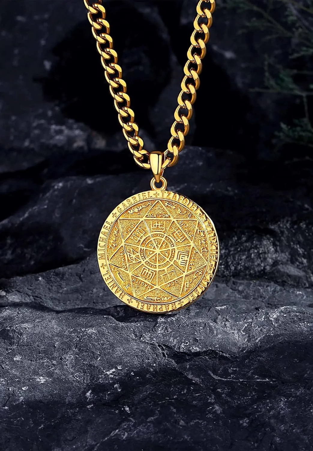 CELESTIA 925 Sterling Silver St. Michael/St. Christopher/St. Benedict/St. Gabriel/Virgin Mary/Jesus/Caravaca/Metatron/Seal of Seven Archangel Medals for Men Women Religious Gifts
