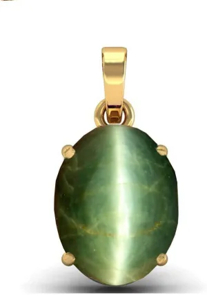 Certified Unheated Untreatet 6.25 Ratti 5.62 Carat A  Quality Natural Cat Eyes Lehsunia Ketu Pendant For Women's and Men's