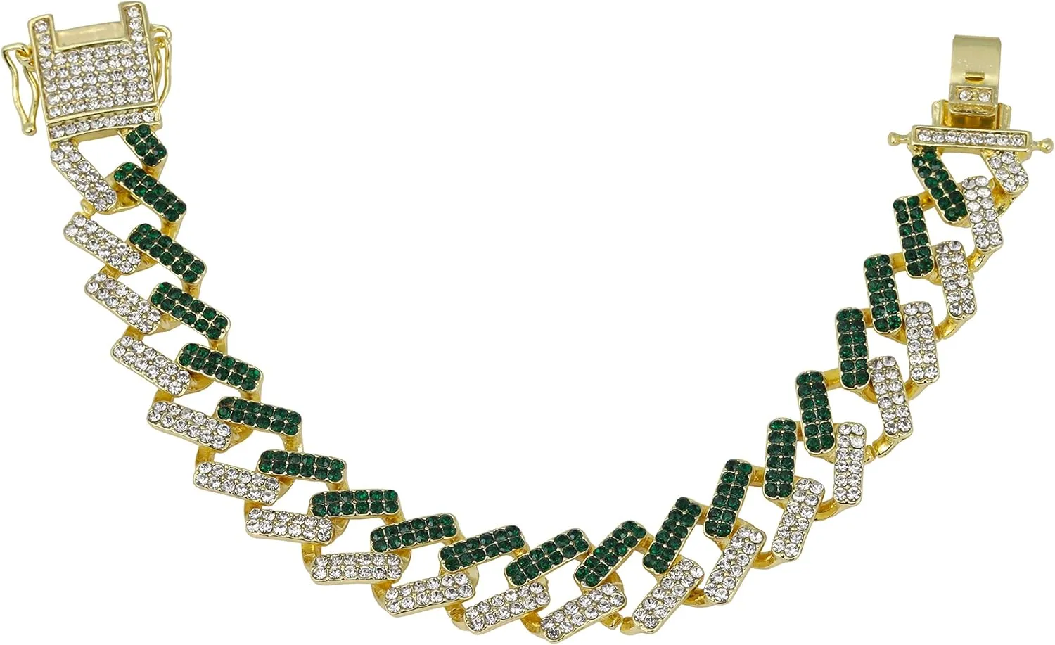 Charles Raymond Bling-ed Out Silver Round Luxury Mens Watch w/Bling-ed Out Bracelet - L0504B