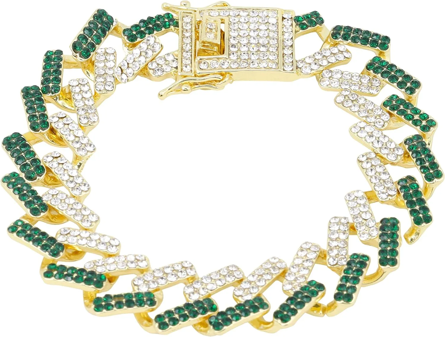 Charles Raymond Bling-ed Out Silver Round Luxury Mens Watch w/Bling-ed Out Bracelet - L0504B