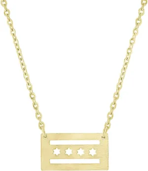 Chicago Flag Necklace