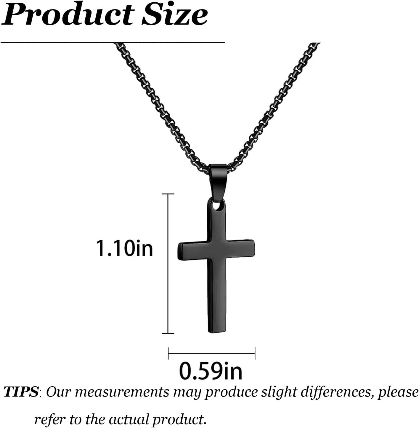 choice of all Cross Necklace for Men Fathers Day Gifts for Husband/Dad Silver Black Cross Pendant Necklace Christian Gifts for Men
